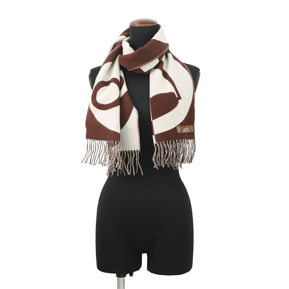 HERMES Authentic Brown Scarf - Picture 3 of 8